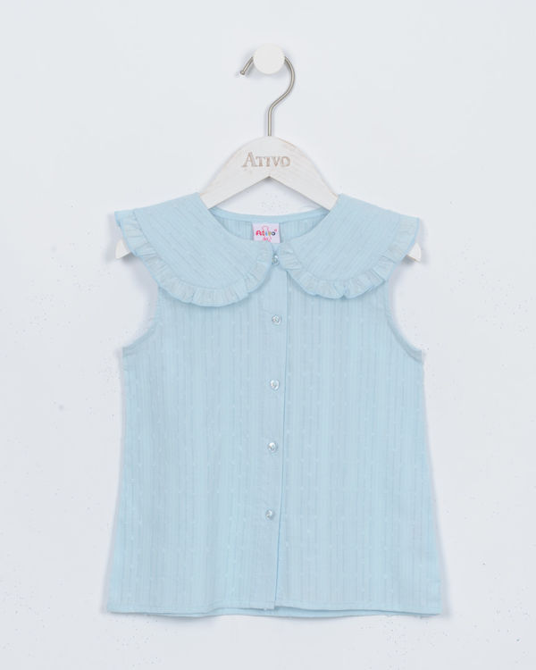 Picture of JH4459 GIRLS SHIRT PETER PAN COLLAR WITH FRILL